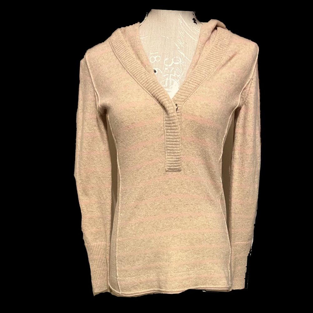 Banana Republic Merino Wool Stripe Hooded Sweater-S